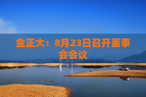 金正大：8月23日召开董事会会议