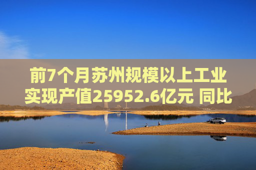 前7个月苏州规模以上工业实现产值25952.6亿元 同比增长5.6%