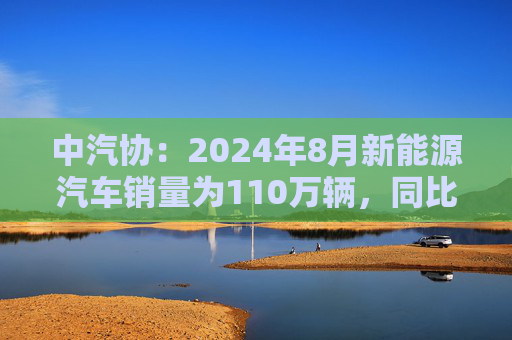 中汽协：2024年8月新能源汽车销量为110万辆，同比增长30%