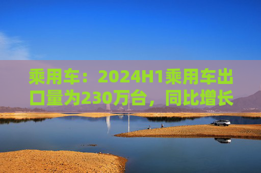 乘用车：2024H1乘用车出口量为230万台，同比增长30%，预计全年出口量在500万台左右