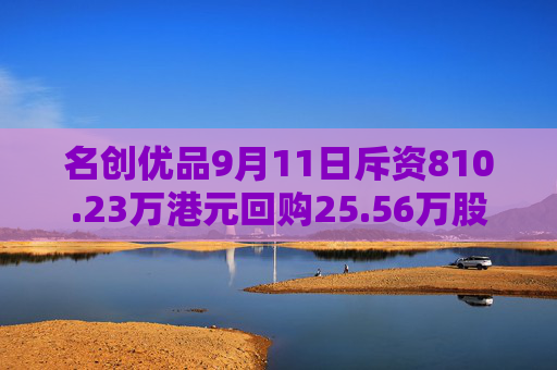 名创优品9月11日斥资810.23万港元回购25.56万股