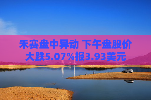 禾赛盘中异动 下午盘股价大跌5.07%报3.93美元