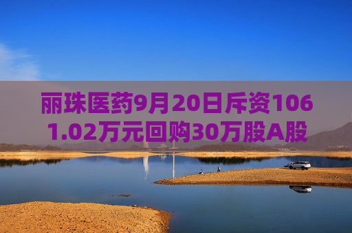 丽珠医药9月20日斥资1061.02万元回购30万股A股