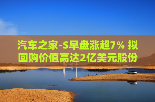 汽车之家-S早盘涨超7% 拟回购价值高达2亿美元股份