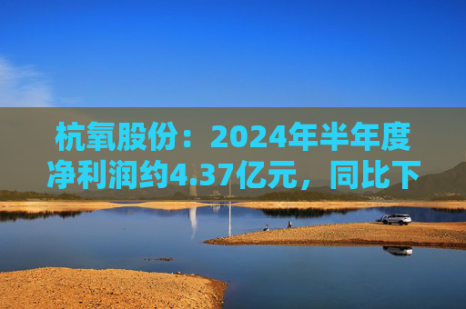 杭氧股份：2024年半年度净利润约4.37亿元，同比下降16.76%