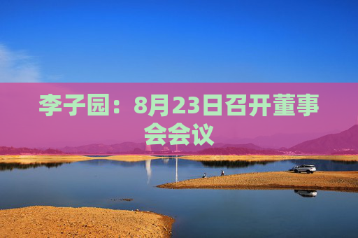 李子园：8月23日召开董事会会议