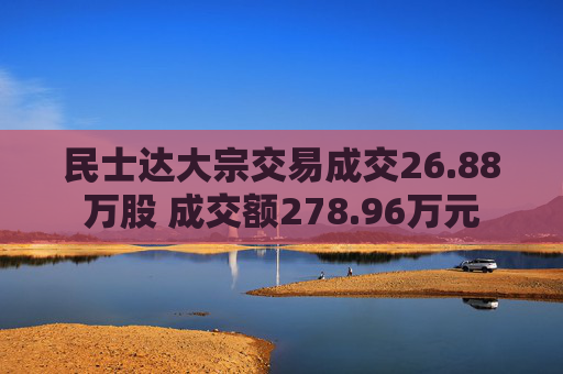 民士达大宗交易成交26.88万股 成交额278.96万元