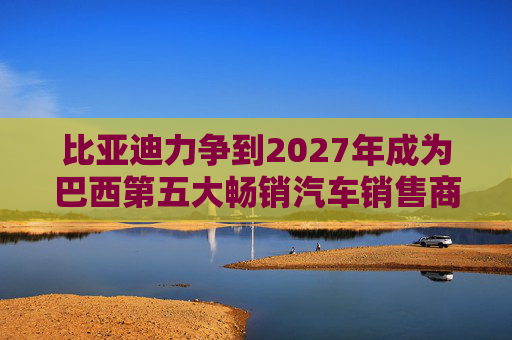 比亚迪力争到2027年成为巴西第五大畅销汽车销售商