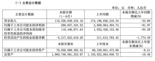 绿地控股上半年净利润2.1亿元 同比下降91.97%